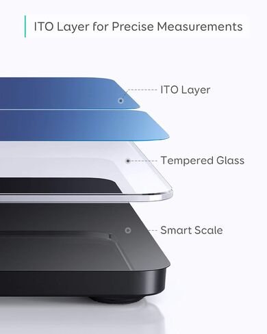 eufy من Anker، مقياس ذكي P1 مع بلوتوث، مقياس دهون الجسم، ميزان حمام رقمي لاسلكي، 14 قياسًا، الوزن/دهون الجسم/مؤشر كتلة الجسم، تحليل تكوين الجسم للياقة البدنية، أسود/أبيض، رطل/كجم. in Kuwait