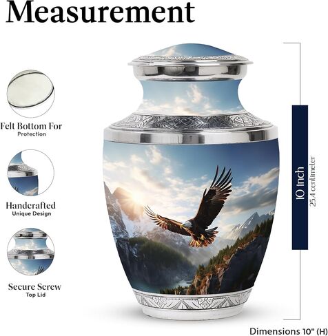 Eagle Urn Cremation Urns for Adult Ashes Women - an Urn for Ashes - Funeral Urn Ashes - Cremation Urns for Adult Ashes Men (size-3nch,1pcs) in Saudi Arabia