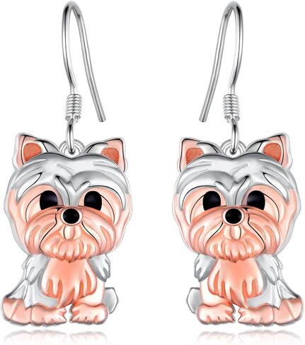 Cute Golden Retriever/Schnauzer/German Shepherd/Poodle/Yorkie Earrings 925 Sterling Silver Dog Dangle Earrings Dog Jewelry Gifts for Women Dog Lover in Saudi Arabia