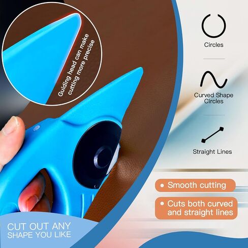 Multi-Purpose Electric Cutter-Electric Scissors for Fabric Carpet Cardboard Vinyl Wood and more High-Speed Rotary Cutting Tool with Durable Blades and Safety Switch in Saudi Arabia