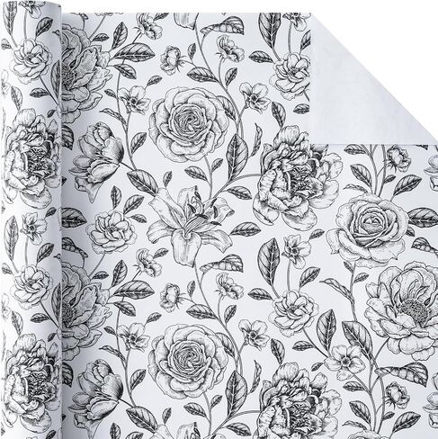 WRAPAHOLIC Kraft Wrapping Paper Roll - Mini Roll - 17 Inch x 33 Feet - Eucalyptus Leaves Design for Birthday, Party, Baby Shower in Saudi Arabia