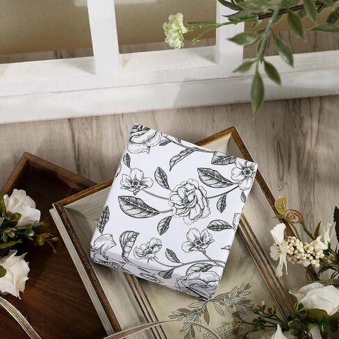 WRAPAHOLIC Kraft Wrapping Paper Roll - Mini Roll - 17 Inch x 33 Feet - Eucalyptus Leaves Design for Birthday, Party, Baby Shower in Saudi Arabia