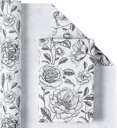 WRAPAHOLIC Kraft Wrapping Paper Roll - Mini Roll - 17 Inch x 33 Feet - Eucalyptus Leaves Design for Birthday, Party, Baby Shower in Saudi Arabia