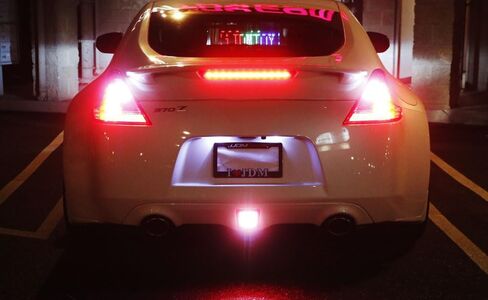 iJDMTOY OEM Red Lens LED Rear Fog Light Kit Compatible With 2013-17 Juke & 2017-up Sentra Nismo Version ONLY, Powered by Red LED as Brake/Rear Fog & White LED as Backup Reverse Lamp in Saudi Arabia