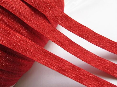 YYCRAFT 5/8" 15 Yards Glitter Fold Over Elastic Stretch Foldover FOE Elastics for Hair Ties Headbands (Black) in Saudi Arabia