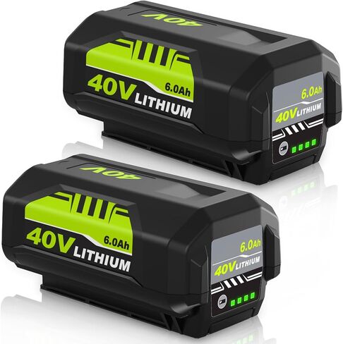 OP4026 6000mAh Replacement for Ryobi 40V Battery 6Ah Compatible with Ryobi 40V Lithium Battery OP40602 OP40601 OP4060A1 OP4026A OP4075A OP4050A OP40201 OP4040 OP40404 OP401 with LED Indicator(Green) in Kuwait