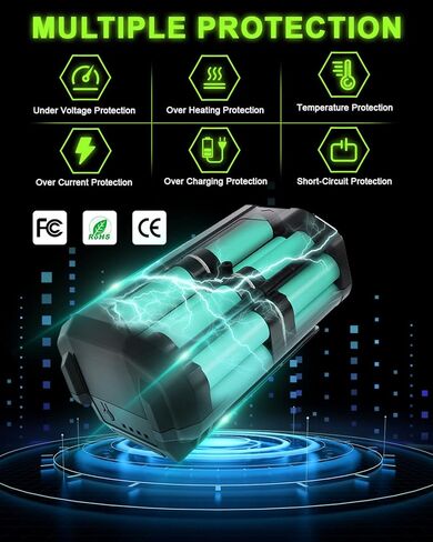 OP4026 6000mAh Replacement for Ryobi 40V Battery 6Ah Compatible with Ryobi 40V Lithium Battery OP40602 OP40601 OP4060A1 OP4026A OP4075A OP4050A OP40201 OP4040 OP40404 OP401 with LED Indicator(Green) in Kuwait