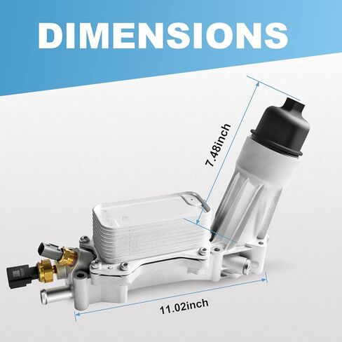 مجموعة مبرد زيت المحرك المطورة من الألومنيوم مع غطاء فلتر الزيت المتوافق مع كرايسلر دودج جيب ورام روتان يستبدل 926-959 68105583AA، 68105583AB (AC AD AE AF) 5184294AE in Kuwait