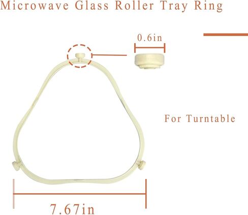 جديد 8206227 W11252182 حلقة صينية دوارة زجاجية للميكروويف لاستبدال حلقة دعم القرص الدوار لدوامة Amana Kenmore AP6799974 W10435114 PS12584163 W10654906 in Kuwait