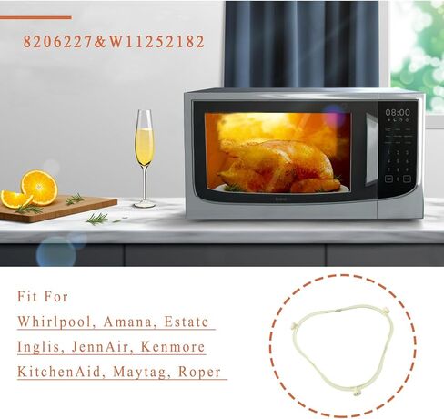 جديد 8206227 W11252182 حلقة صينية دوارة زجاجية للميكروويف لاستبدال حلقة دعم القرص الدوار لدوامة Amana Kenmore AP6799974 W10435114 PS12584163 W10654906 in Kuwait