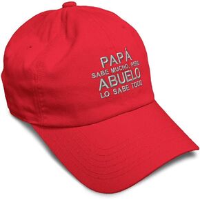 Speedy Pros Soft Baseball Cap Pap Sabe Mucho Abuelo Spanish Hispanic Cotton Embroidered Dad Hats for Men & Women