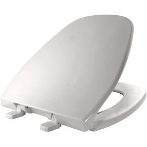BEMIS 1240200 000 Eljer Emblem Plastic Toilet Seat, ROUND, White