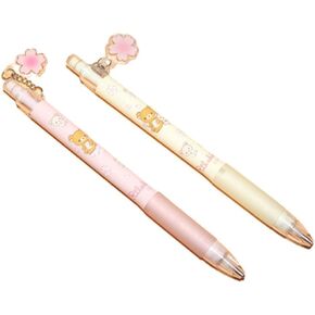 Kawaii Sakura Mechanical Pencil,0. 5/0. 7mm 2B Cartoon bear presses mechanical pencil,Gift for Kids Stationery Office Writing Supplies（2pcs）