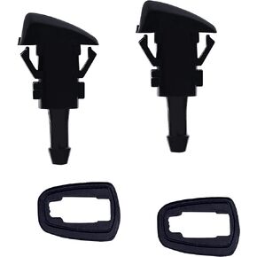 2 pcs Windshield Washer Nozzle With Gasket - Windshield Spray Nozzle 5160308AA Replacement for Dodge Caliber 2007-2012 Fast Acting-High Compatibility - Rust-Free Material by AUTOMAJOR
