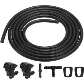 X AUTOHAUX Front Windshield Washer Nozzles Kit for Toyota Solara 2004-2008 2.2 Meters Windshield Washer Hose with 2pcs Connectors Replaces 85381-AE020
