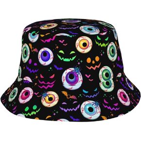 Halloween Skull Bucket Hats Fashion Summer Sun Cap Packable Outdoor Fisherman Hat for Women and Men