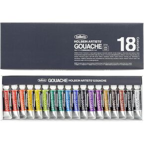 Holbein Artist Gouache Set G703 : 18 x 5ml tubes