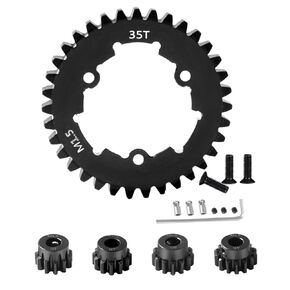 35T Spur Gear Upgrades Part for 1/5 X-Maxx 6S Monster Truck,1/5 X-Maxx 8S Monster Truck,Medium Carbon Steel 35T 1.5 Spur Gear with Pinion Gear(15T/16T/17T/18T) Hops Up