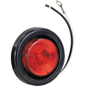 Buyers Products 2 Inch Red Round Marker/Clearance Light Kit with 1 LED (PL-10 Connection, Includes Grommet and Plug)
