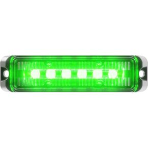 Abrams Flex Series (Amber/White) 18W - 6 LED Snow Plow Truck Vehicle LED Grille Light Head Surface Mount Strobe Warning Light