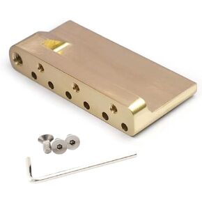 Guitar Bridge Block 52.5mm String Spacing Full Brass 36mm Tremolo Block Compatible with Fender Squier Strat Electric Guitar