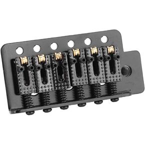 Guitar Tremolo Bridge,Guitar Vibrato Bridge with Roller Single Locking Bridge Tailpiece Tremolo System Accessory for Guitar Replacement. (Black)