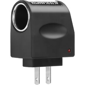 CERRXIAN AC to DC Converter 12V 6W Car Cigarette Lighter Socket, 110V AC to 12V DC Adapter, AC/DC Power Adapter - 1Pack