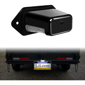 LED License Plate Frame with Light - Trailer License Plate Holder - Bracket Mount, DOT FMVSS 108, SAE L, Waterproof, 12V DC - License Tag Lights for Trailer, Truck, RV, Boat, UTV, ATV