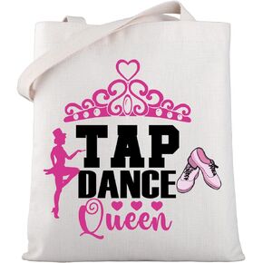 WSNANG Tap Dance Gift Tap Dance Canvas Tote Bag for Dancer Tap Dance Teacher Appreciation Gift Tap Dancer Lover Shoulder Bag