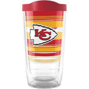 Tervis NFL Kansas City Chiefs-Hype Stripes معزول بهلوان، 24oz، كلاسيكي