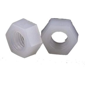 100 pcs Nylon Hex Nut Metric Thread Hexagon Fastener Professional Hardware White M2/M2.5/M3/M4/M5/M6/M8(M3)