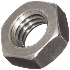 Small Parts 18-8 Stainless Steel Hex Nut, Plain Finish, ASME B18.2.2, Left Hand Thread, 1/4"-20 Thread Size, 7/16" Width Across Flats, 7/32" Thick (Pack of 25)