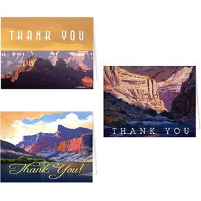Canyon Thank You Note Card - 12 Boxed Grand Canyon Cards & Envelopes