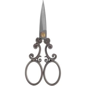 Antique Vintage Style Scissor,Mini Vintage Stainless Steel Sewing Scissors Classical Cutting Embroidery Crafts Tool Household DIY Sewing Accessories(Silver Gray)