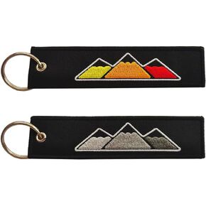 Tri-Color Tag Keychain with Key Ring fit Compatible with Toyota Tacoma TRD 4Runner Tundra Car Keychain Accessories.