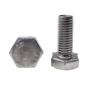 M10 Hex Bolt, M10-1.5 x 35mm Hex Head Screw Bolts, 304 Stainless Steel, Fully Threaded, Plain Finish, Hex Tap Bolts 5Pcs (M10x35mm)