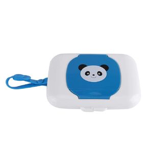 Keenso Baby Wipes Dispenser, Wipes Dispenser Baby Wipes Case, Baby Wipe Holder for Wipes (Blue Panda)