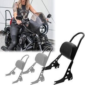 Sportster Sissy Bar Fits 04-21 XL Models One-Piece Detachables Iron 1200 XL1200NS Sissy Bar for Motorcycles Harley Sportster 883 Accessories Pad Luggage Rack Backpack Roadster Superlow Forty-Eight