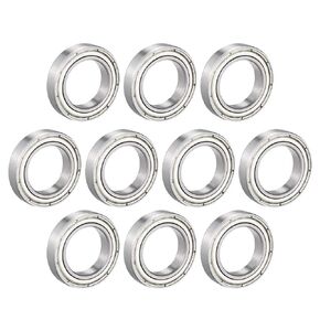 uxcell 6801Z Deep Groove Ball Bearing Single Shield 1060801, 12mm x 21mm x 5mm Chrome Steel Bearings (Pack of 10)
