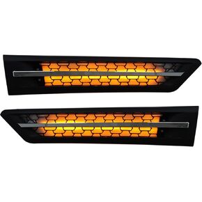 استبدال فتحة تهوية مدخل الهواء الجانبية من Cascadia مع مصابيح LED زوج يسار يمين لـ Freightliner Cascadia 2018+ (أزرق)
