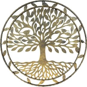Old River Outdoors Large Metal Tree of Life Wall Decor Art - 23 1/2" Rustic Plaque