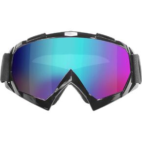Motorcycle Goggles for Men Women,ATV Goggles Riding Goggles,Car Accessories Protective Safety Glasses for Motorcycle (Black Frame + Color Lens)