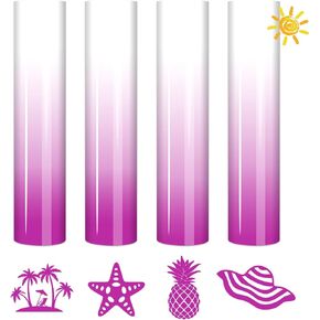 Tintnut Color Changing HTV Vinyl - 12 Sheets 12inch x 10inch UV Color Changing Heat Transfer Vinyl Sunlight Sensitive HTV Iron on Vinyl For T-Shirts Compatible with Cricut or Silhoutte Cameo