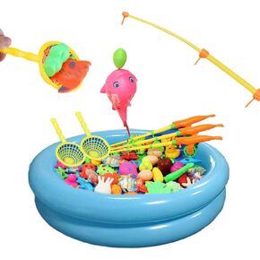 Topwon Inflatable Swimming Pool for Fishing Magnetic Toys Floating Fishing Game, Sand Tray, Outdoor Party Food Tray - Inflatable Pond