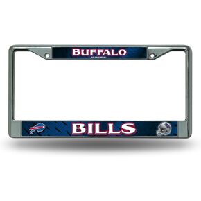 Rico Industries NFL Buffalo Bills 12" x 6" Silver Chrome Frame W' Decal Insert Car/Truck/SUV Auto Accessory