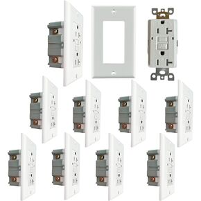 منفذ GFCI بقدرة 20 أمبير، أوعية نحاسية مقاومة للتلاعب بالطقس، مشبك نحاسي، مدرج في قائمة UL (1) in Kuwait