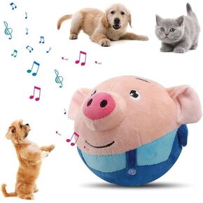 Active Moving Pet Plush Toy,2024 New Interactive Dog Toys Interactive Dog Ball Moving Dog Toy Dog Toys to Keep Them Busy Active Moving pet Plush Toy for Dogs pet Toys(Bule Pig)