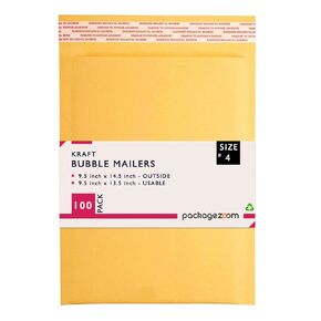 9.5x14.5 inches Kraft Bubble Mailer Self Seal Bubble Shipping Envelopes 100 Pack Padded Envelopes Thick Bubble Mailers Packaging for Small Business #4