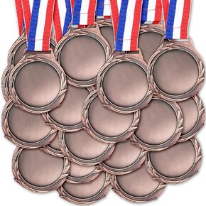 Blank Award Medals with Neck Ribbons Create Your Own Medals Kit Cheer Medals Winner Medals Participation Trophy Metal Gifts for Soccer Football Party Game