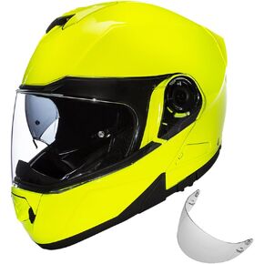 Daytona Helmets Glide Modular Motorcycle Helmet - DOT Approved Flip Up Motorcycle Helmet - Bluetooth Ready Full Face Motorcycle Helmet with Dual Visors for Men, Women & Youth